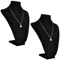 VidaXL Sieradenhouder voor ketting 23x11,5x30 cm zwart 2 st - thumbnail