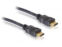 Delock 82454 HDMI-kabel HDMI Aansluitkabel HDMI-A-stekker, HDMI-A-stekker 3.00 m Zwart 4K UHD, Vergulde steekcontacten - thumbnail