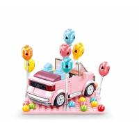 Sluban Qmini roze cabriolet : 245 stuks (m38-b1086) - thumbnail