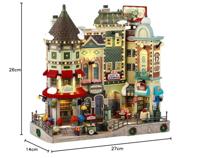 Lemax jingle bell bazaar verlichte facade Caddington Village 2024 - thumbnail