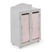 Poppen Kledingkastje - Puntos Grijs - thumbnail