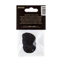 Dunlop 485P03MD Celluloid Teardrop Black Pick Medium plectrumset (12 stuks) - thumbnail