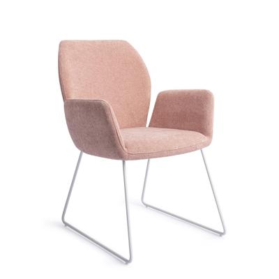 Jesper Home Eetkamerstoel 'Misaki' Slide White, kleur Anemone