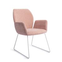 Jesper Home Eetkamerstoel 'Misaki' Slide White, kleur Anemone - thumbnail