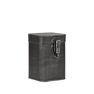 LABEL51 Opbergkist - Antiek grijs - Metaal - XL 18x19x21 cm