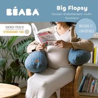 Kraam- en borstvoedingskussen BEABA Big Flopsy grijs, bedrukt - thumbnail