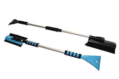 IWH Aluminium IJskrabber / sneeuwbezem Uittrekbaar, Softgrip (l x b x h) 77 x 15 x 11 cm Auto, SUV, Van, Camper Blauw