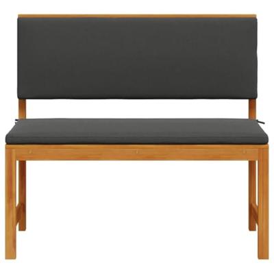 Tuinstoel met kussen Bruin 100 x 50 x 91cm Massief acaciahout