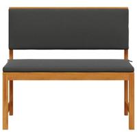 Tuinstoel met kussen Bruin 100 x 50 x 91cm Massief acaciahout - thumbnail