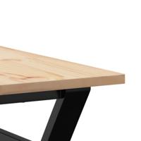 Salontafel Y-frame 90x90x45 cm massief grenenhout en staal - thumbnail