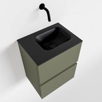 MONDIAZ ADA 40cm toiletmeubel army. LEX wastafel urban links zonder kraangat - thumbnail