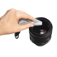 Hama pocket microvezeldoek 15x15 cm zwart/grijs - thumbnail