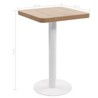 Bistrotafel 50x50 cm MDF lichtbruin - thumbnail