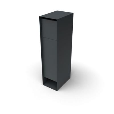 Pakun brievenbus zwartgrijs ral 7021 300x450x1200 mm Geroba - Geroba