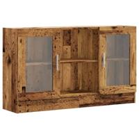 Dressoir 120x30,5x70 cm bewerkt hout oud houtkleurig - thumbnail