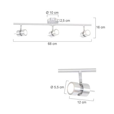 Steinhauer Spot natasja LED 7903st staal