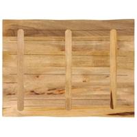 Tafelblad met natuurlijke rand 90x60x3,8 cm massief mangohout - thumbnail