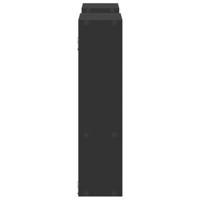Wandschap 99x15x60 cm bewerkt hout zwart - thumbnail