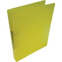 Alpha ringmap, voor ft A4, uit PP, 2 ringen van 25 mm, transparant geel - thumbnail