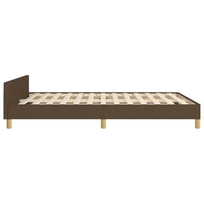 Bedframe zonder matras stof donkerbruin 140x190 cm
