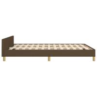 Bedframe zonder matras stof donkerbruin 140x190 cm - thumbnail
