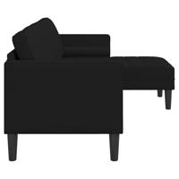 Bankstel Zwart 173 x 131 x 67 cm Stof - thumbnail