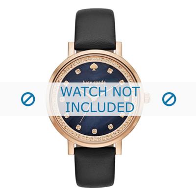 Horlogeband Kate Spade New York KSW1051 Leder Zwart 16mm