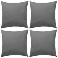Buitenkussens 45x45 cm grijs 4 st - thumbnail