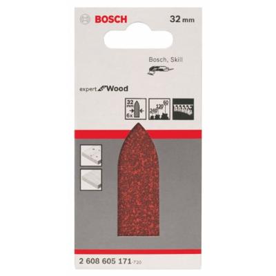 Bosch Accessories 2608605171 Deltaschuurpapierset Ongeperforeerd Korrelgrootte (num) 60, 120, 240 (l x b) 131 mm x 61 mm 1 set(s)