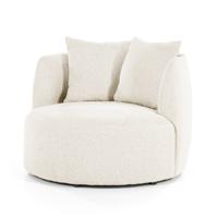 Eleonora Fauteuil 'Louis' Bouclé, kleur Beige - thumbnail