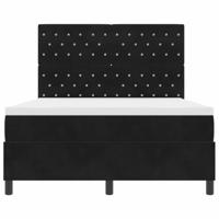 Boxspring bed met matras Zwart 140 x 200 cm Fluweel - thumbnail
