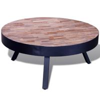 Salontafel rond gerecycled teakhout - thumbnail