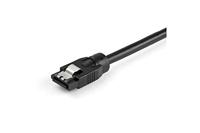 StarTech.com 24 inch (60cm) ronde SATA-kabel - vergrendelende connectoren - 6 Gbs SATA datakabel - SATA harde schijf voedingskabel - zwart (SATRD60CM) - thumbnail