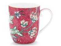 Pip Studio Flower Festival Mok Klein Donkerroze - thumbnail