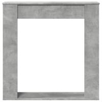 Haardombouw 100x20x100 cm bewerkt hout betongrijs - thumbnail