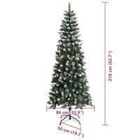 Kunstkerstboom met 300 LED Groen 210 cm PVC en Plastic en Staal - thumbnail