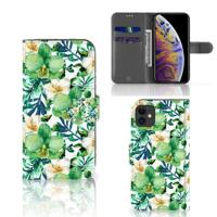 Apple iPhone 11 Hoesje Orchidee Groen - thumbnail