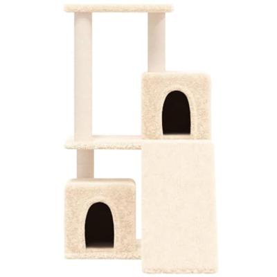 VidaXL Kattenmeubel met sisal krabpalen 82 cm crèmekleurig VidaXL Kattenmeubel met sisal krabpalen 82 cm crèmekleurig
