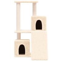 VidaXL Kattenmeubel met sisal krabpalen 82 cm crèmekleurig - thumbnail
