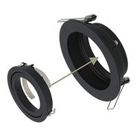 Set van 3 Laredo LED inbouwspots - GU10 4 Watt 345 Lumen - 4000K neutraal wit - Dimbaar - verzonken - Rond - Kantelbaar - IP20 Voor binnen - Zwart - thumbnail