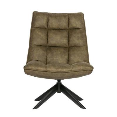 WOOOD Jouke fauteuil leerlook Groen