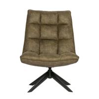 WOOOD Jouke fauteuil leerlook Groen - thumbnail