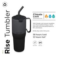 Klean Kanteen Rise 1065ml/36oz + Flip-straw Deksel Thermosfles Asphalt 1065ml - thumbnail