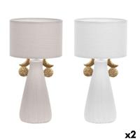 Bureaulamp DKD Home Decor Keramisch Polyester (22 x 22 x 44 cm) (2 Stuks) - thumbnail