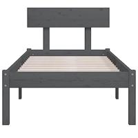 Bedframe massief grenenhout grijs 100x200 cm - thumbnail