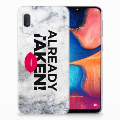 Samsung Galaxy A20e | Siliconen hoesje | met naam Already Taken White