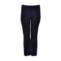 Yoek high waist flared broek donkerblauw - thumbnail