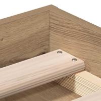 Bedframe zonder matras spaanplaat artisanaal eikenkleurig - thumbnail
