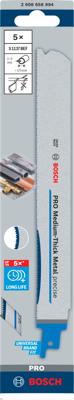Bosch Accessories 2608658994 PRO medium-thick Metal precise S1137BEF blad, 1,1 x 25 x 225 mm, 5-delig 5 stuk(s)