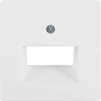 Berker Q1 centraalplaat voor RJ45 UAE doos polarwit